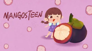 紫色小清新山竹女孩