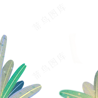 叶子卡通png素材