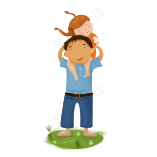 父亲节父女元素设计