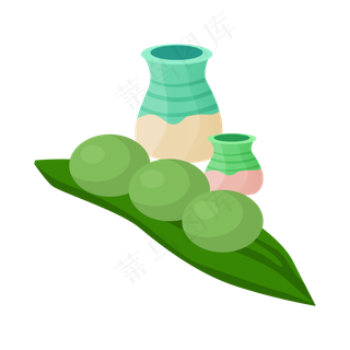 清明节青团和酒插图