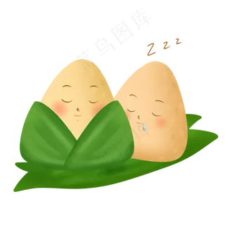 端午拟人睡觉的粽子