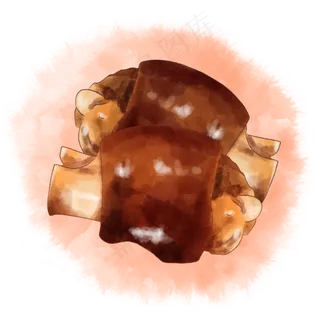 水彩美食蹄膀下载