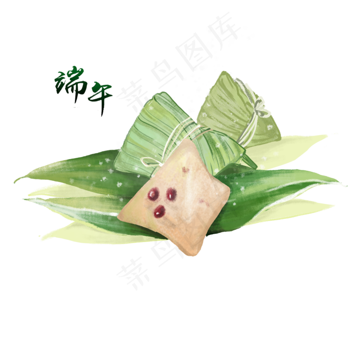 端午节食物豆沙粽(2000X2000(DPI:300))psd模版下载
