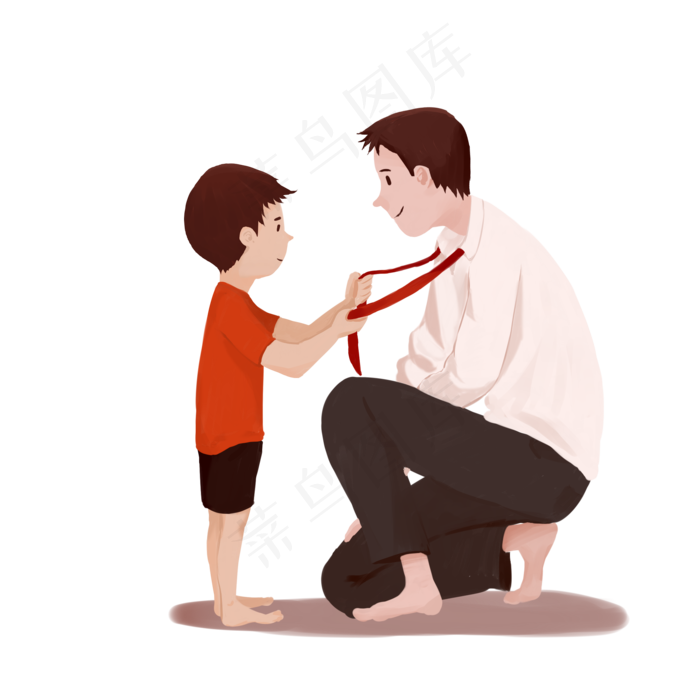 父亲节给父亲打领带