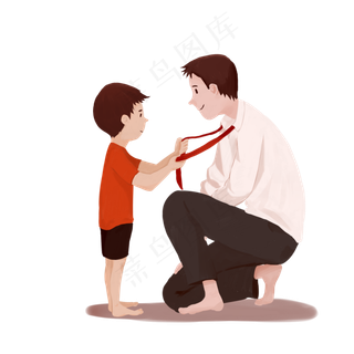 父亲节给父亲打领带