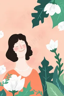 感恩节母亲节小清新插画