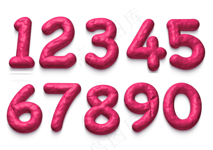 质感玻璃3d数字(3508X2480(DPI:300))psd模版下载