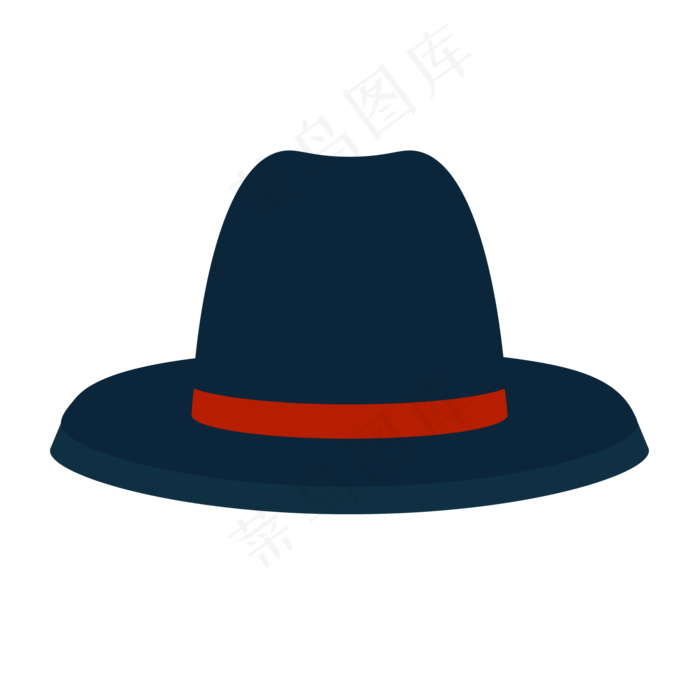 父亲节黑色礼帽元素