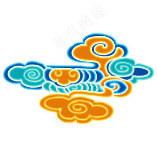 中国风七彩祥云