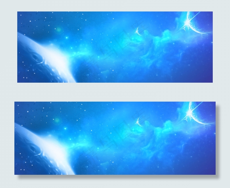 蓝色科技感星云银河星空球体背景