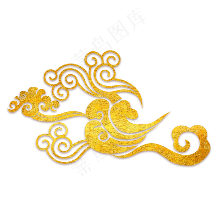 中国风传统烫金祥云,免抠元素