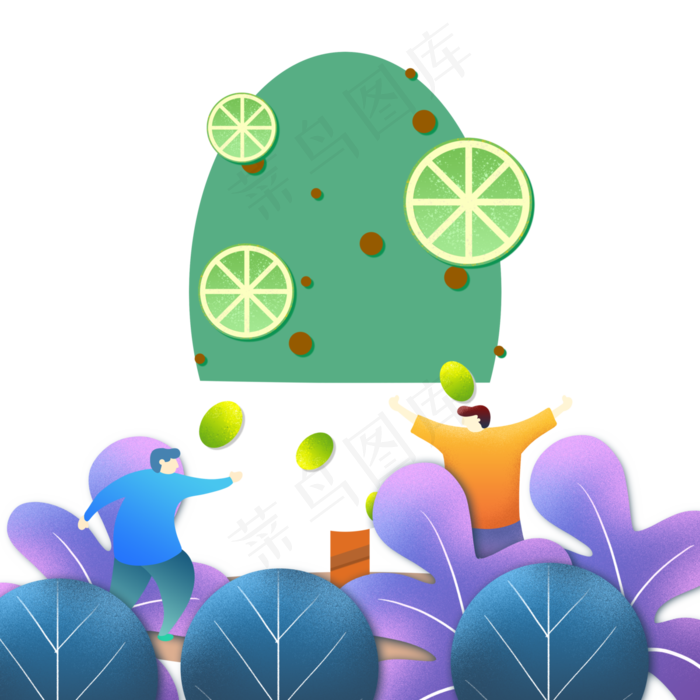 剪纸风小暑吃雪糕(3000X3000(DPI:300))psd模版下载