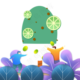 剪纸风小暑吃雪糕