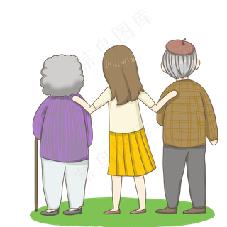 重阳节家人陪伴PNG,免抠元素