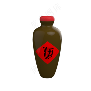 陶瓷酒坛免抠素材