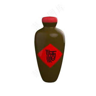 陶瓷酒坛免抠素材
