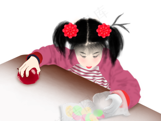 六一儿童节贪吃小孩