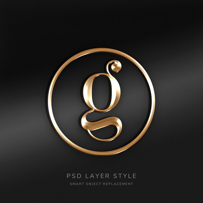 三维金色文本样式效果