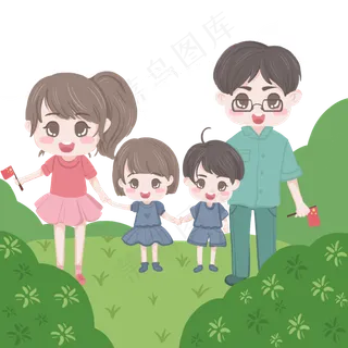 卡通可爱国庆节