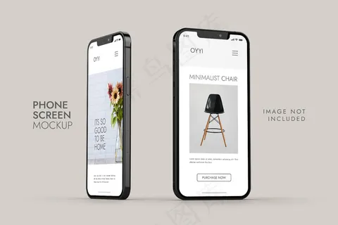 手机和屏幕-ui ux应用程序演示模型样机