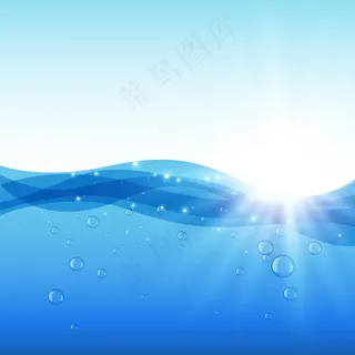 具有太阳光背景的 Aqua 水 具有太阳光背景的 Aqua 水