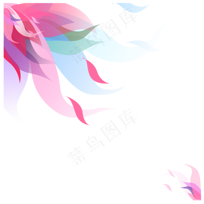 渐变透明花卉(2000X2000(DPI:300))psd模版下载