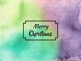 圣诞快乐水彩背景