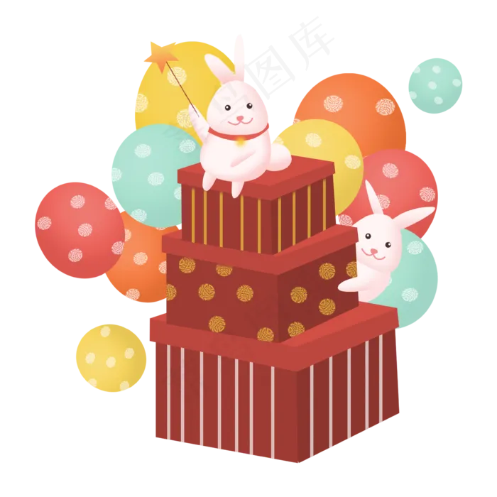 中秋节节日中秋佳节小兔子月兔礼(2362X2362(DPI:300))psd模版下载