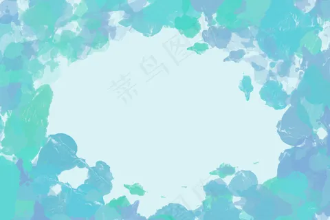 蓝色和绿色的绘画背景