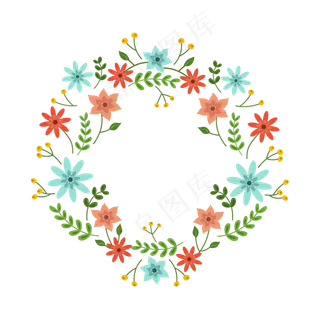 立秋花卉装饰边框素材