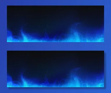 逼真的蓝色火焰或烟雾边界，燃烧的火焰闪烁，篝火火焰发光效果，闪耀的魔法火炬或烟舌框架设计