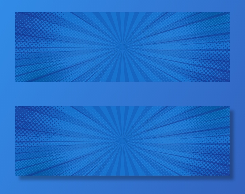 复古波普艺术蓝色背景。