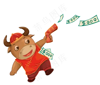 2021牛年暴富中国风