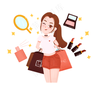 双十一双十二少女购物口红美妆淘