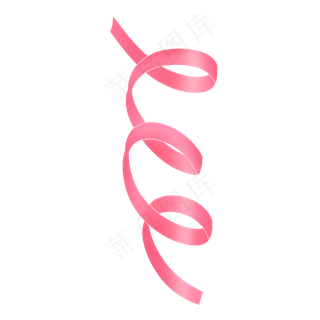粉红色卷绕飘带丝带彩带