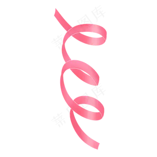 粉红色卷绕飘带丝带彩带