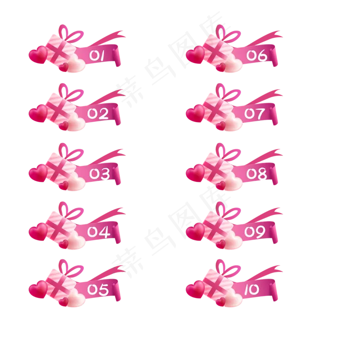 七夕礼物序号(2000*2000px 300 dpi )ai矢量模版下载