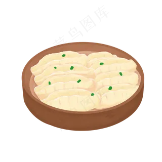 特色冬季食物水饺元素