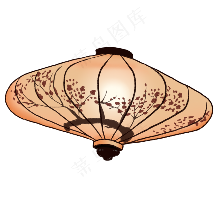 异形印花的手绘灯笼(2000X2000(DPI:300))psd模版下载