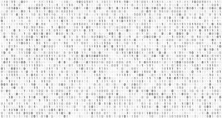 二进制矩阵码。计算机数据流、数字安全码和灰色编码信息抽象背景