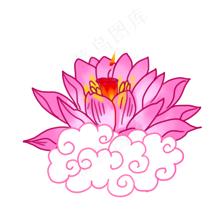 祭拜河灯花灯(2000X2000(DPI:300))psd模版下载