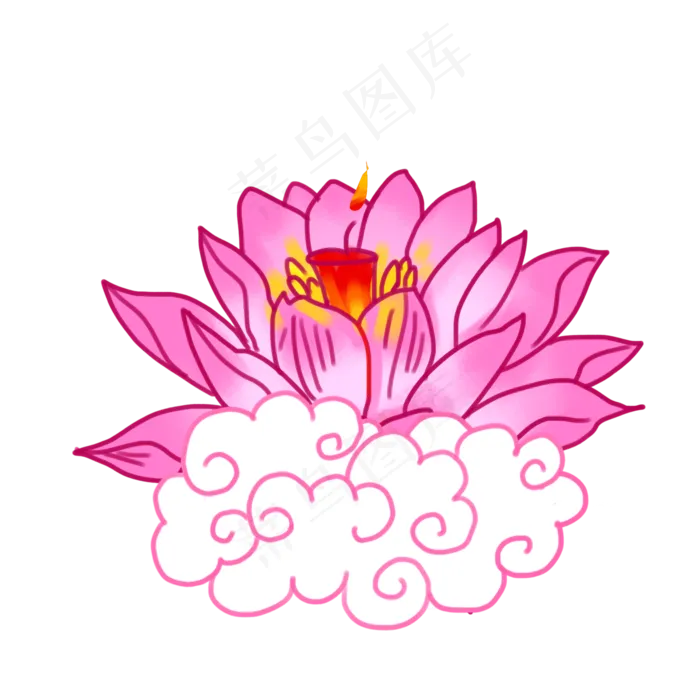 祭拜河灯花灯(2000X2000(DPI:300))psd模版下载
