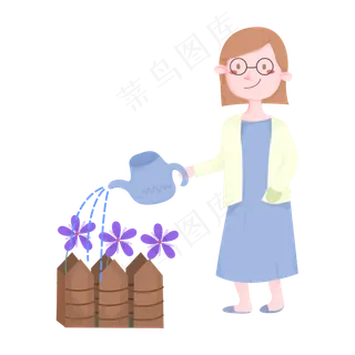 老师水壶花朵 老师水壶花朵