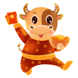 2021新年卡通牛形象