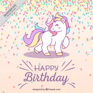 独角兽生日背景