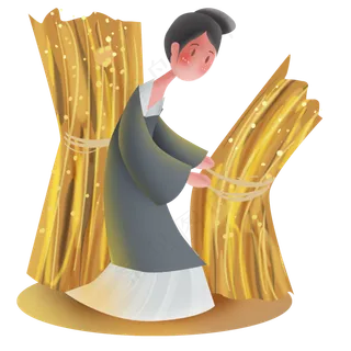 中国风丰收的古代女装