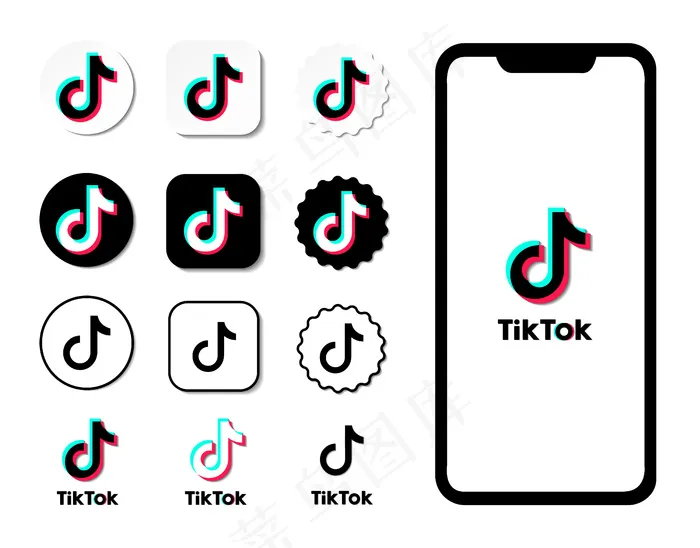 社交媒体图标。社交媒体标志。eps,ai矢量模版下载