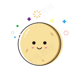 月亮mbe卡通可爱中秋节元素