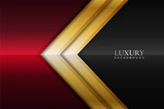 豪华背景极简箭头栗色与优雅的金色