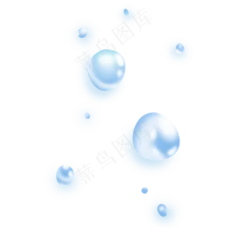 淡蓝色水滴气泡